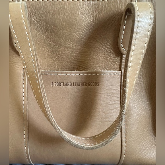Portland Leather Almond Leather Lola Tote - Picture 3 of 12